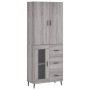 Aparador alto madera contrachapada gris sonoma 69,5x34x180 cm de vidaXL, Aparadores - Ref: Foro24-3195977, Precio: 169,68 €, ...