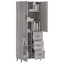 Aparador alto madera contrachapada gris sonoma 69,5x34x180 cm de vidaXL, Aparadores - Ref: Foro24-3195977, Precio: 169,68 €, ...