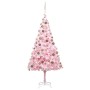 Árbol de Navidad preiluminado con luces y bolas rosa 240 cm de vidaXL, Arboles de navidad - Ref: Foro24-3077587, Precio: 129,...