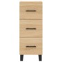 Aparador de madera contrachapada roble Sonoma 34,5x34x180 cm de vidaXL, Aparadores - Ref: Foro24-3198876, Precio: 128,07 €, D...