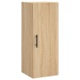 Aparador de madera contrachapada roble Sonoma 34,5x34x180 cm de vidaXL, Aparadores - Ref: Foro24-3198876, Precio: 128,07 €, D...