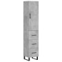 Aparador de madera contrachapada gris hormigón 34,5x34x180 cm de vidaXL, Aparadores - Ref: Foro24-3198877, Precio: 129,99 €, ...