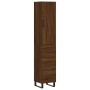 Aparador alto madera contrachapada roble marrón 34,5x34x180 cm de vidaXL, Aparadores - Ref: Foro24-3198880, Precio: 116,99 €,...