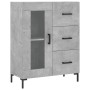 Aparador alto madera contrachapada gris hormigón 69,5x34x180 cm de vidaXL, Aparadores - Ref: Foro24-3199941, Precio: 158,05 €...