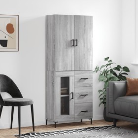 Hohes Sideboard Sonoma graues Sperrholz 69,5x34x180 cm von vidaXL, Sideboards - Ref: Foro24-3195961, Preis: 168,06 €, Rabatt: %