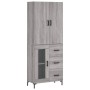 Aparador alto madera contrachapada gris sonoma 69,5x34x180 cm de vidaXL, Aparadores - Ref: Foro24-3195961, Precio: 168,06 €, ...