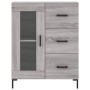 Aparador alto madera contrachapada gris sonoma 69,5x34x180 cm de vidaXL, Aparadores - Ref: Foro24-3195961, Precio: 168,06 €, ...