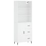 Tall white plywood sideboard 69.5x34x180 cm by vidaXL, Sideboards - Ref: Foro24-3189461, Price: 159,47 €, Discount: %