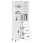 Aparador alto madera contrachapada blanco 69,5x34x180 cm de vidaXL, Aparadores - Ref: Foro24-3189461, Precio: 158,99 €, Descu...