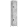 Aparador de madera contrachapada gris hormigón 34,5x34x180 cm de vidaXL, Aparadores - Ref: Foro24-3200133, Precio: 100,54 €, ...