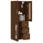 Tall oak brown plywood sideboard 69.5x34x180 cm by vidaXL, Sideboards - Ref: Foro24-3199936, Price: 157,99 €, Discount: %