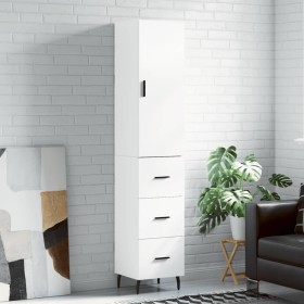 Tall white plywood sideboard 34.5x34x180 cm by vidaXL, Sideboards - Ref: Foro24-3198865, Price: 114,25 €, Discount: %