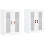 Armarios de pared 2 uds madera de ingeniería blanco brillante de vidaXL, Aparadores - Ref: Foro24-3197915, Precio: 167,86 €, ...