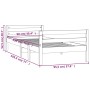 Estructura de cama madera maciza de pino 90x190 cm de vidaXL, Camas y somieres - Ref: Foro24-821634, Precio: 115,78 €, Descue...