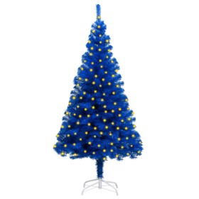 Artificial Christmas tree with LEDs and blue PVC support 150 cm by vidaXL, Christmas trees - Ref: Foro24-3077422, Price: 28,9...