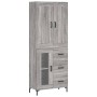 High sideboard sonoma gray plywood 69.5x34x180 cm by vidaXL, Sideboards - Ref: Foro24-3199943, Price: 162,99 €, Discount: %