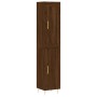 Aparador alto madera contrachapada roble marrón 34,5x34x180 cm de vidaXL, Aparadores - Ref: Foro24-3200128, Precio: 93,29 €, ...