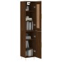 Aparador alto madera contrachapada roble marrón 34,5x34x180 cm de vidaXL, Aparadores - Ref: Foro24-3200128, Precio: 93,29 €, ...