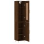 Tall brown oak plywood sideboard 34.5x34x180 cm by vidaXL, Sideboards - Ref: Foro24-3200128, Price: 93,29 €, Discount: %