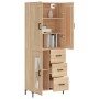 High oak-colored plywood sideboard 69.5x34x180 cm by vidaXL, Sideboards - Ref: Foro24-3199940, Price: 157,38 €, Discount: %