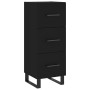 Aparador de madera contrachapada negro 34,5x34x180 cm de vidaXL, Aparadores - Ref: Foro24-3198874, Precio: 138,42 €, Descuent...