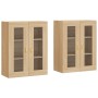 Armarios de pared 2 uds madera de ingeniería roble Sonoma de vidaXL, Aparadores - Ref: Foro24-3197924, Precio: 167,45 €, Desc...