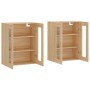 Armarios de pared 2 uds madera de ingeniería roble Sonoma de vidaXL, Aparadores - Ref: Foro24-3197924, Precio: 167,45 €, Desc...