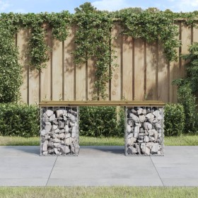 Gartenbank im Gabionen-Design aus imprägniertem Kiefernholz, 103 x 31 x 42 cm von vidaXL, Gartenbänke - Ref: Foro24-834331, P...