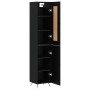 Aparador de madera contrachapada negro 34,5x34x180 cm de vidaXL, Aparadores - Ref: Foro24-3200106, Precio: 105,20 €, Descuent...