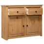 Panama style solid pine wood sideboard 93x40x80 cm by vidaXL, Sideboards - Ref: Foro24-282697, Price: 189,74 €, Discount: %