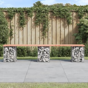 Garden bench design with gabions made of Douglas fir wood 203x31x42 cm by vidaXL, garden benches - Ref: Foro24-834333, Price:...