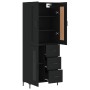 Tall black plywood sideboard 69.5x34x180 cm by vidaXL, Sideboards - Ref: Foro24-3199938, Price: 162,32 €, Discount: %