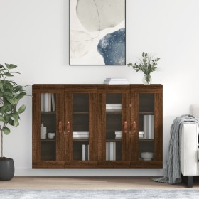 Wandschränke, 2 Stück, Eichenbraun, Holzwerkstoff von vidaXL, Sideboards - Ref: Foro24-3197920, Preis: 193,99 €, Rabatt: %