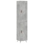 Aparador de madera contrachapada gris hormigón 34,5x34x180 cm de vidaXL, Aparadores - Ref: Foro24-3200109, Precio: 95,99 €, D...