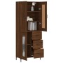 Tall oak brown plywood sideboard 69.5x34x180 cm by vidaXL, Sideboards - Ref: Foro24-3199944, Price: 163,45 €, Discount: %