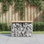 Garden bench design with gabion baskets made of solid pine wood 63x31.5x42cm by vidaXL, garden benches - Ref: Foro24-834344, ...