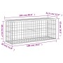 Gabion design garden bench solid pine wood 103x31.5x42 cm by vidaXL, garden benches - Ref: Foro24-834350, Price: 82,63 €, Dis...