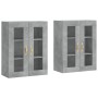 Armarios de pared 2 uds madera de ingeniería gris hormigón de vidaXL, Aparadores - Ref: Foro24-3197925, Precio: 168,25 €, Des...