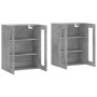 Armarios de pared 2 uds madera de ingeniería gris hormigón de vidaXL, Aparadores - Ref: Foro24-3197925, Precio: 168,25 €, Des...