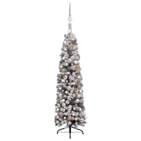 Árbol de Navidad preiluminado con luces y bolas verde 150 cm de vidaXL, Arboles de navidad - Ref: Foro24-3077856, Precio: 85,...