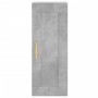 Aparador de madera contrachapada gris hormigón 34,5x34x180 cm de vidaXL, Aparadores - Ref: Foro24-3200125, Precio: 87,68 €, D...