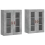 Armarios de pared 2 uds madera de ingeniería gris hormigón de vidaXL, Aparadores - Ref: Foro24-3197917, Precio: 173,09 €, Des...