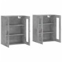 Armarios de pared 2 uds madera de ingeniería gris hormigón de vidaXL, Aparadores - Ref: Foro24-3197917, Precio: 173,09 €, Des...