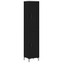 Aparador de madera contrachapada negro 34,5x34x180 cm de vidaXL, Aparadores - Ref: Foro24-3200130, Precio: 109,41 €, Descuent...