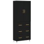 Aparador alto madera contrachapada negro 69,5x34x180 cm de vidaXL, Aparadores - Ref: Foro24-3195828, Precio: 157,17 €, Descue...