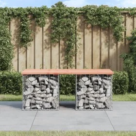 Gabionen-Design-Gartenbank aus Douglasie, 103 x 44 x 42 cm von vidaXL, Gartenbänke - Ref: Foro24-834339, Preis: 74,61 €, Raba...