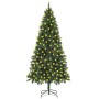 Árbol de Navidad artificial iluminado con luces y piñas 210 cm de vidaXL, Arboles de navidad - Ref: Foro24-3077745, Precio: 1...