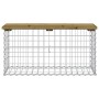 Bank garden design gabion impregnated pine wood 83x31.5x42 cm by vidaXL, garden benches - Ref: Foro24-834349, Price: 60,57 €,...