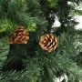 Artificial Christmas tree illuminated with lights and pine cones 210 cm by vidaXL, Christmas trees - Ref: Foro24-3077745, Pri...