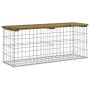 Gabion design garden bench impregnated pine wood 103x31.5x42cm by vidaXL, garden benches - Ref: Foro24-834352, Price: 77,29 €...